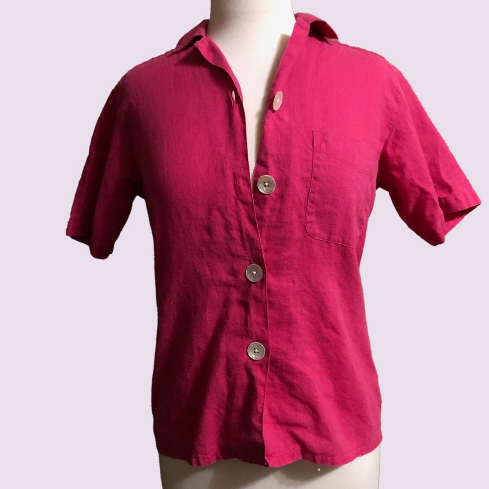 Lands’ End Women’s Short Sleeve Button Front
